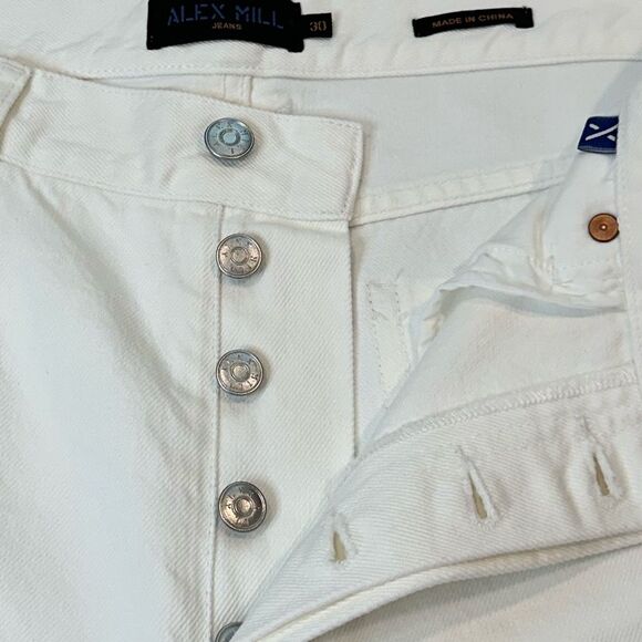 Alex Mill Relaxed Wide Leg Alek Jeans Size 30 NWT $225 White - Picture 7 of 11